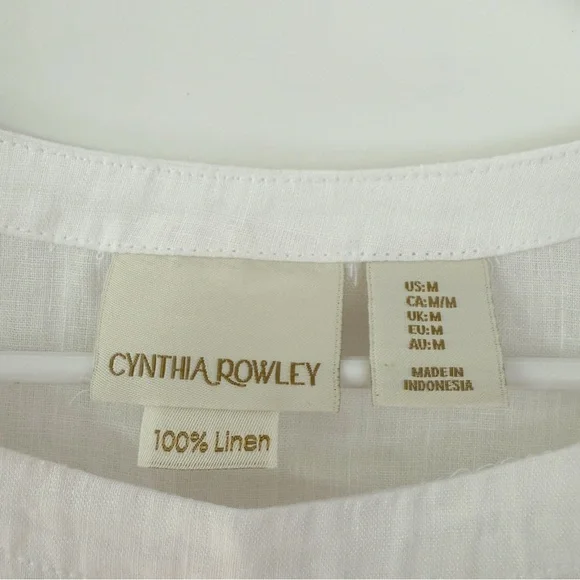 100% Linen Top with Side Buttons - Picture 6 of 6